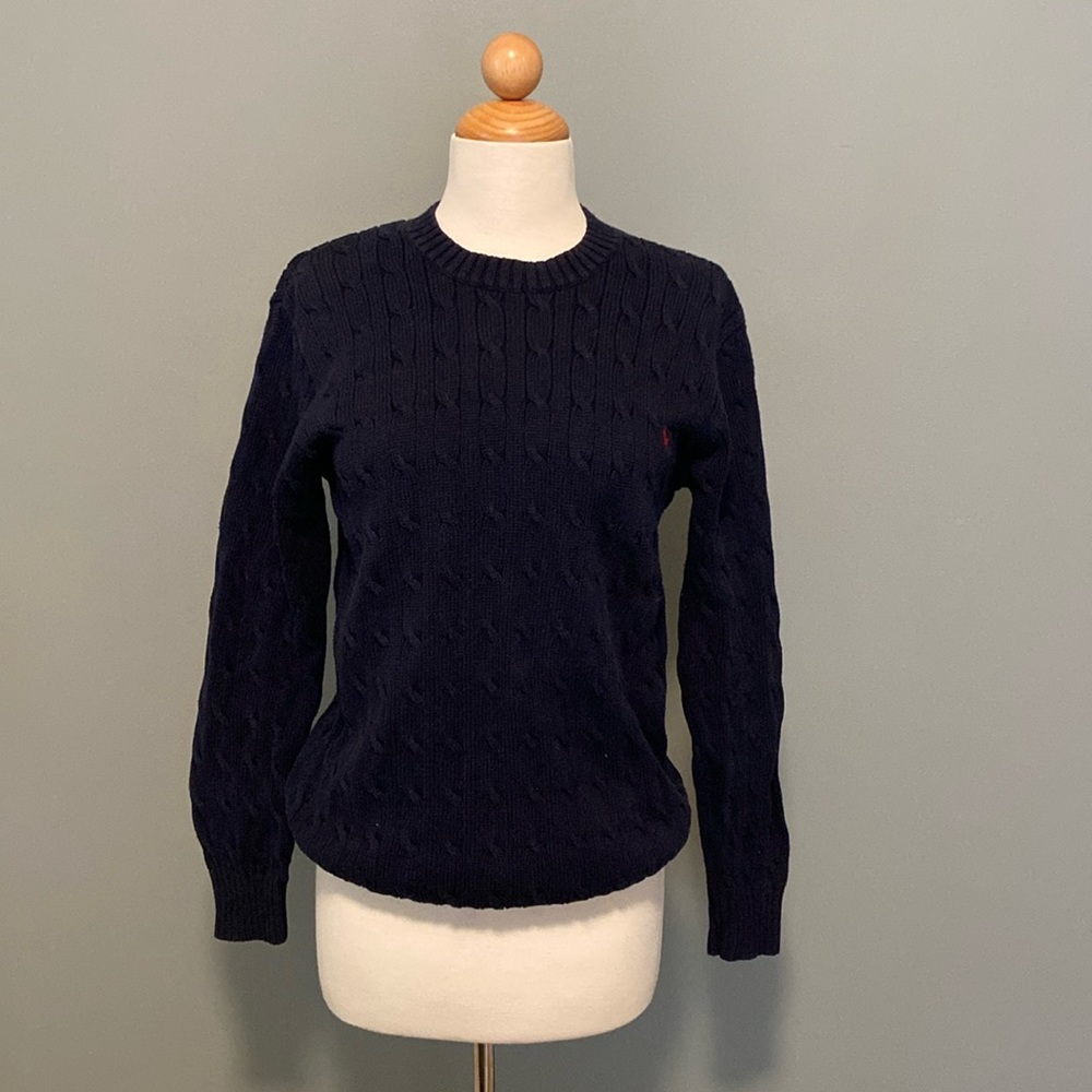 Polo by Ralph Lauren Big Girl Long Sleeve Cable Knit Sweater XL